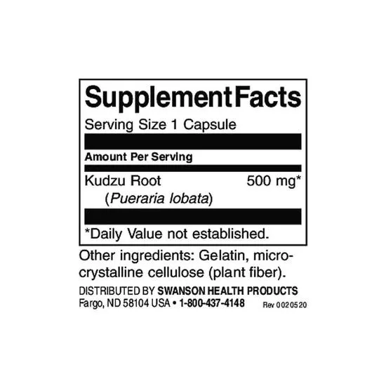 Swanson Full Spectrum Kudzu Root 500mg Capsules 60 Capsules
