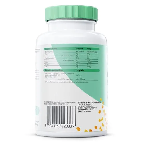 Osavi Fenugreek 550mg Capsules 60 Capsules