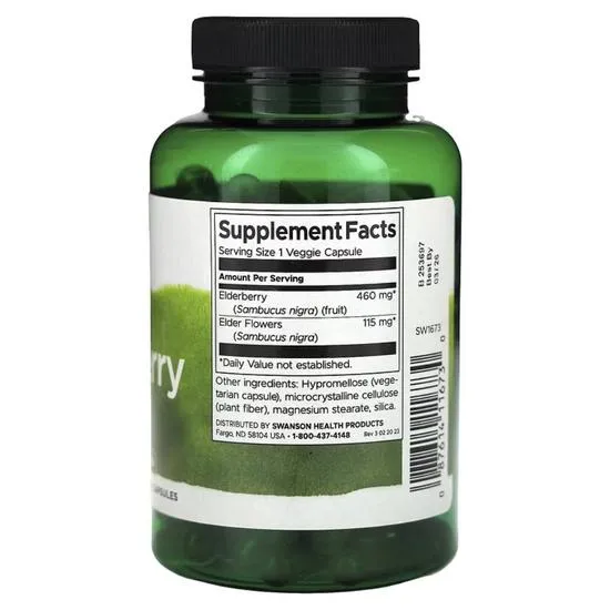 Swanson Elderberry Capsules 120 Capsules