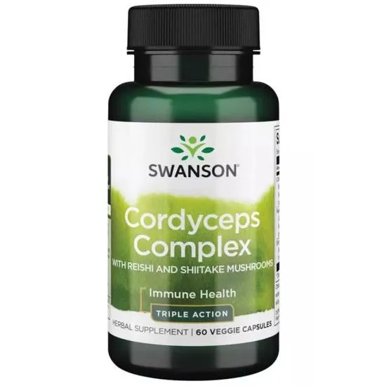 Swanson Cordyceps Complex With Reishi & Shiitake Mushrooms Capsules 60 Capsules