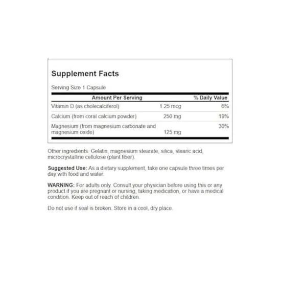 Swanson Coral Calcium Complex Capsules 90 Capsules