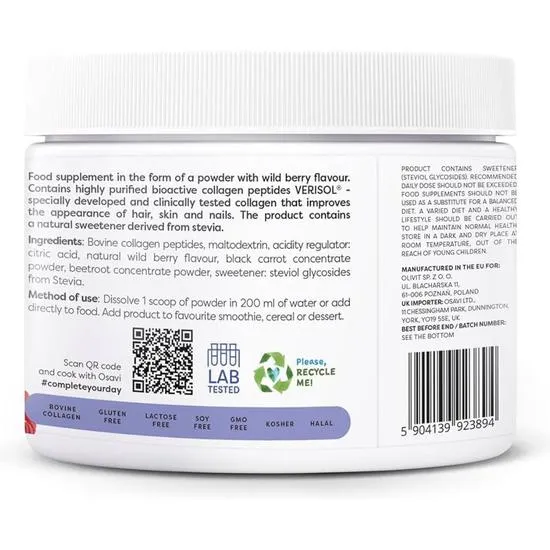 Osavi Collagen Peptides Wild Berry 150g