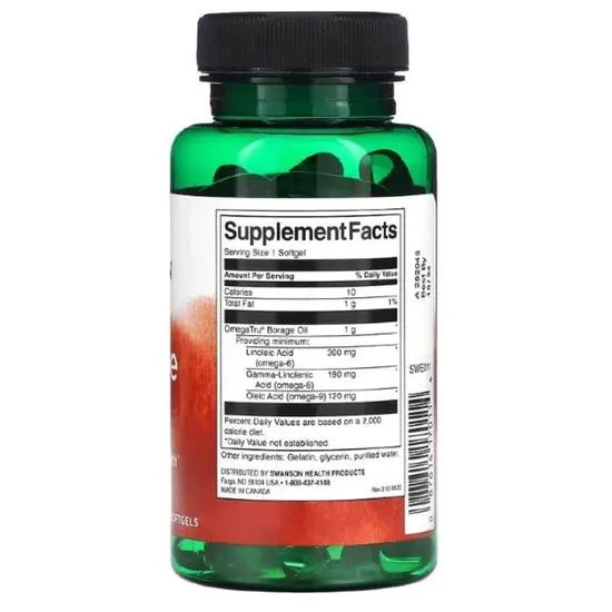 Swanson Borage Oil 1000mg Softgels 60 Softgels