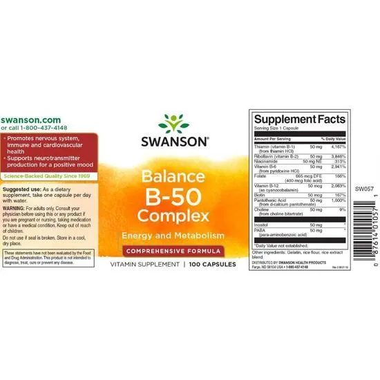 Swanson Balance B-50 Capsules 100 Capsules