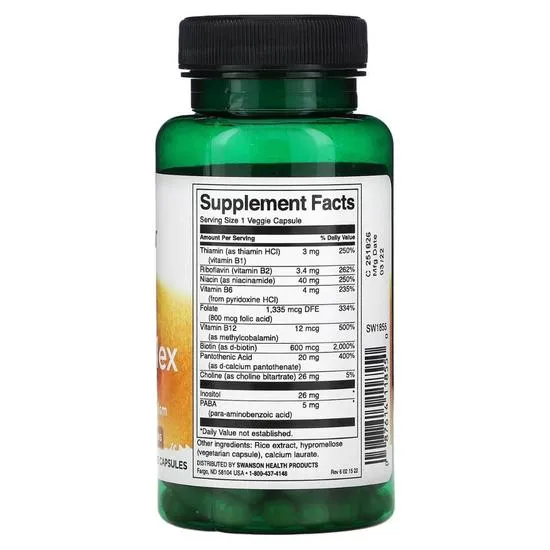 Swanson B-Complex Daily Capsules 100 Capsules