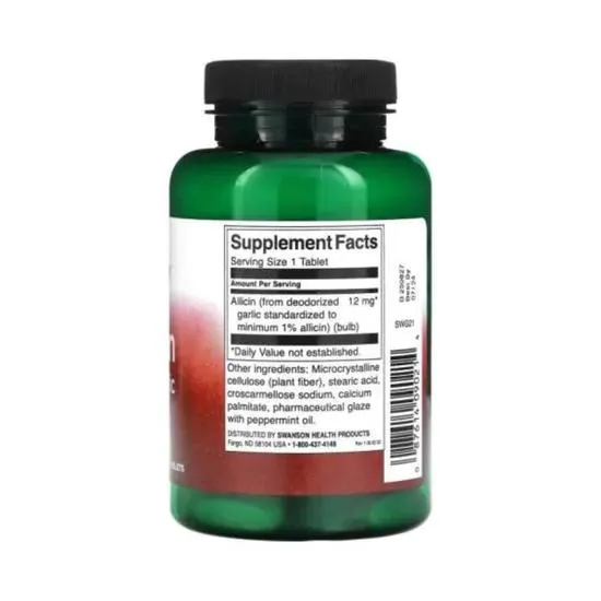 Swanson Allicin From Garlic Tablets 100 Tablets