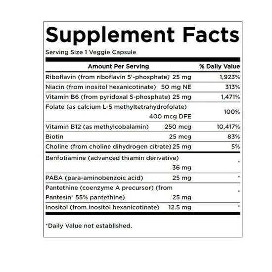 Swanson Activated B-Complex Capsules 60 Capsules