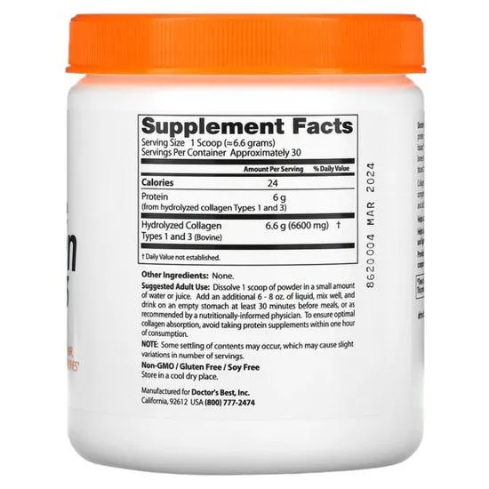 Doctor's Best Pure Collagen Types 1 & 3 Powder 200g