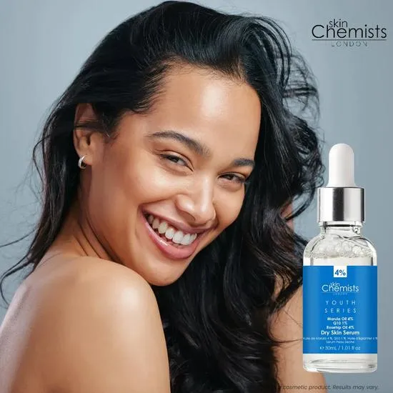 skinChemists Dry Skin Marulua Oil 4%, Q10 1%, Rosehip Oil 4% 30ml