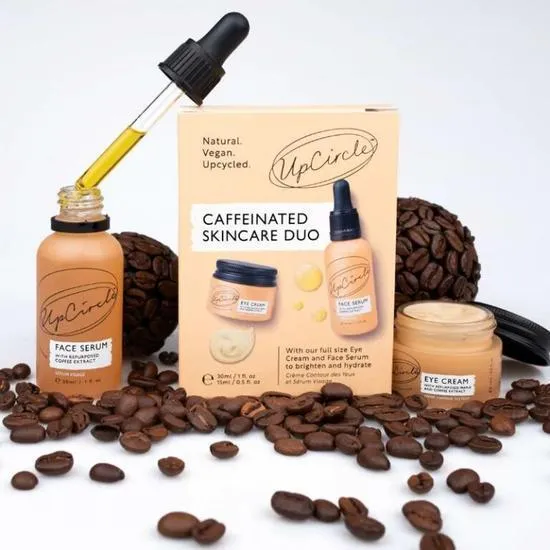 UpCircle Beauty Caffeinated Skin Duo 30ml The Face Serum & 15ml The Eye Cream