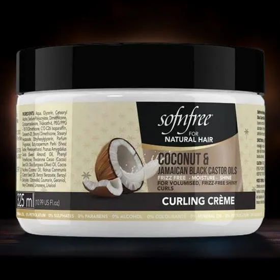 Sofn'Free For Natural Hair Coconut & Jamaican Black Castor Oil Curling Creme 325ml