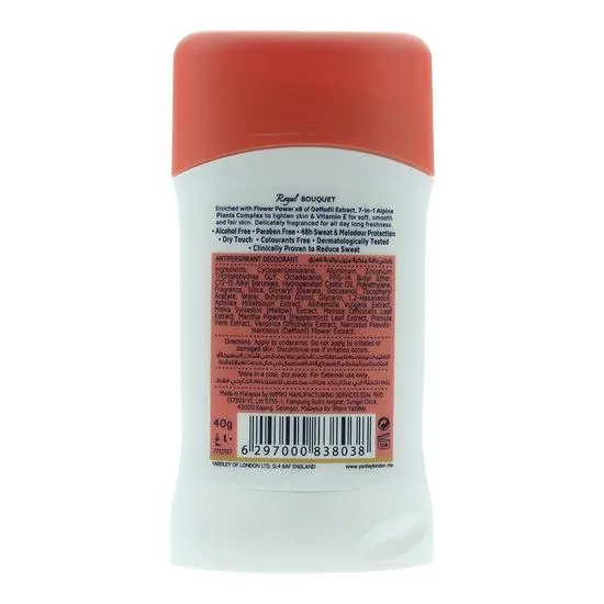 Yardley Royal Bouquet Anti-Perspirant Deodorant Stick 50ml