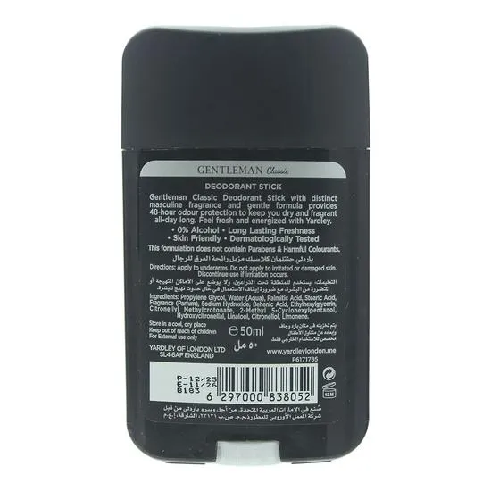 Yardley Gentleman Classic Deodorant Stick 50ml