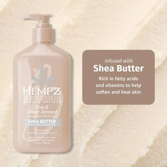 Hempz Koa & Sweet Almond Smoothing Herbal Body Moisturiser 500ml