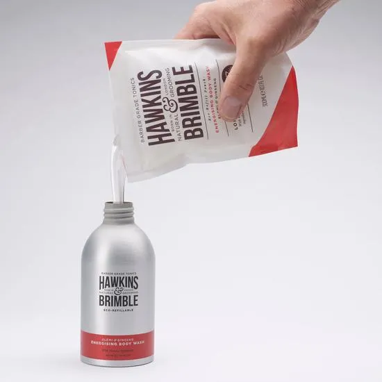 Hawkins & Brimble Energising Body Wash Refill Pouch: 500ml