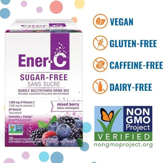 Ener-Life Ener-C Sugar Free Multivitamin Drink Mixed Berry Sachets 30 Sachets