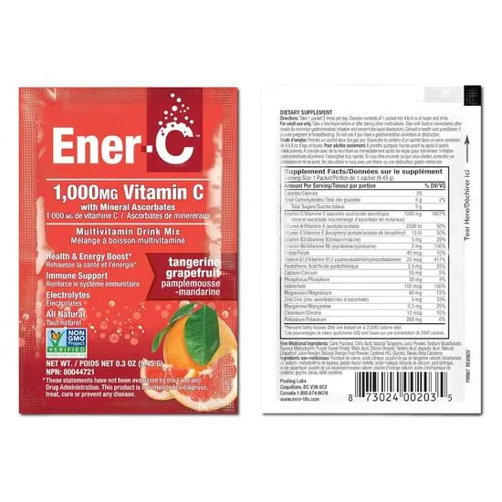 Ener-Life Ener-C Multivitamin Drink Tangerine/Grapefruit Sachets 30 Sachets