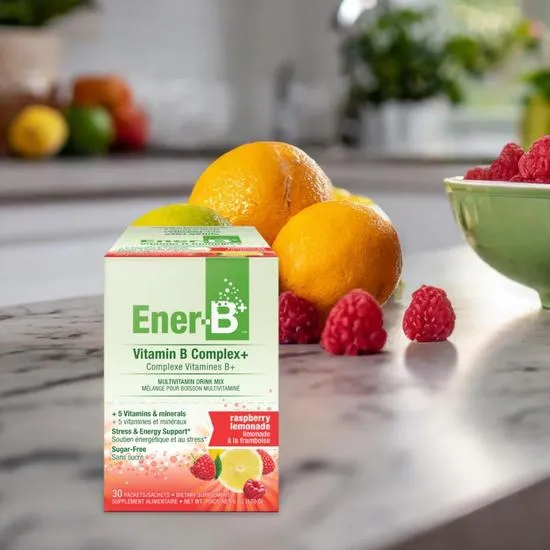 Ener-Life Ener-C Ener-B Vitamin B Complex+ Raspberry Lemonade Sachets 30 Sachets