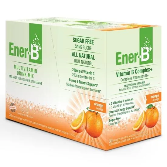 Ener-Life Ener-C Ener-B Vitamin B Complex+ Orange Sachets 30 Sachets