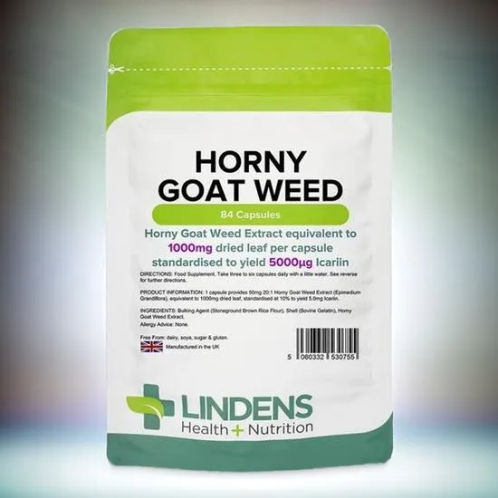 Lindens Horny Goat Weed 1000mg Capsules 84 Capsules