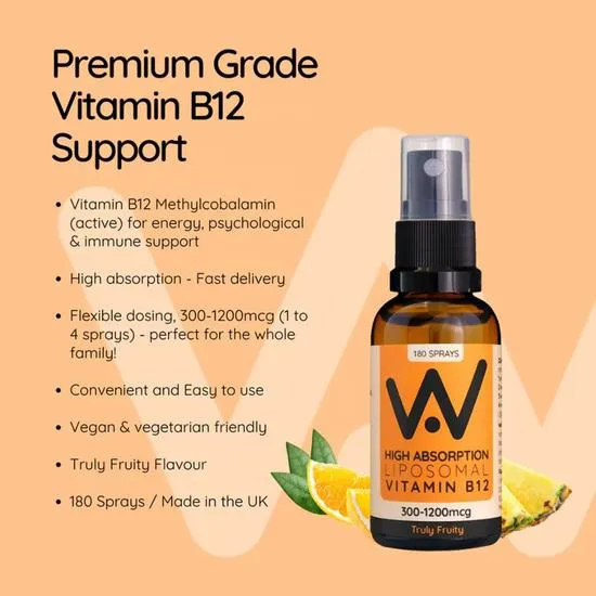 Well Actually Vitamin B12 Methycobalamin 300mcg Fruity Spray 25ml