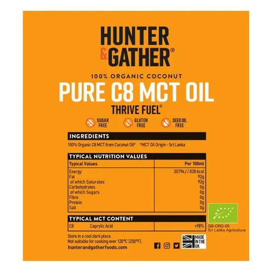 Hunter and Gather C8 MCT Oil 500ml