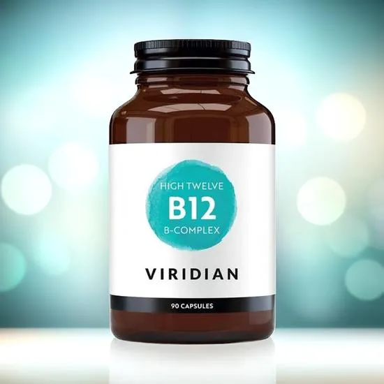 Viridian HIGH TWELVE Vitamin B12 With B-Complex Capsules 90 Capsules