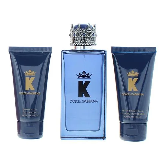 Dolce & Gabbana K Eau De Parfum Aftershave Balm + Shower Gel Gift Set 100ml