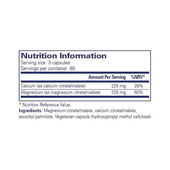 Pure Encapsulations Calcium Magnesium (citrate/malate) Capsules 180 Capsules