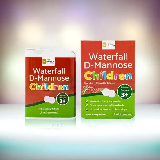SC Nutra Waterfall D-Mannose Children Strawberry Chewables 100 Chewables