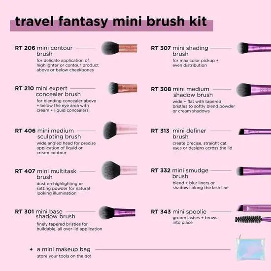 Real Techniques Travel Fantasy Mini Brush Kit