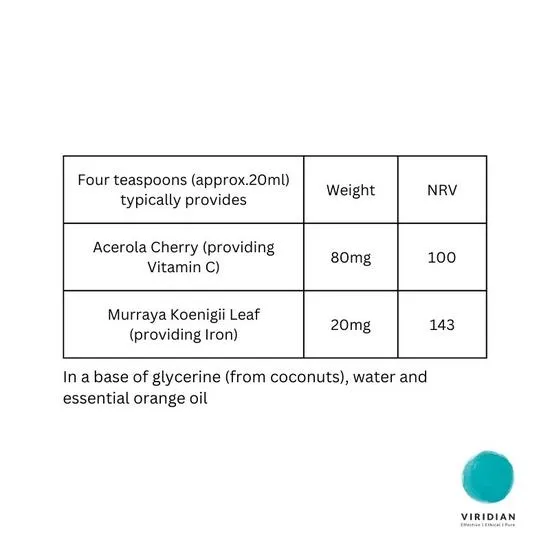 Viridian Wholefood Liquid Iron 200ml