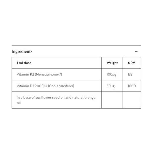 Viridian Vitamin D3 & K2 Liquid 50ml