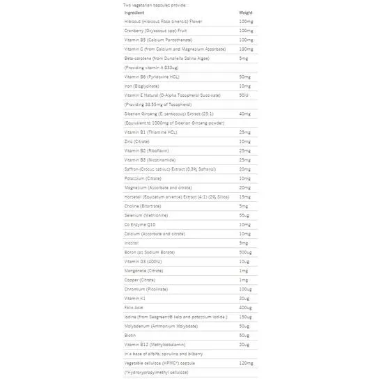 Viridian Essential Woman Multivitamin Capsules 60 Capsules