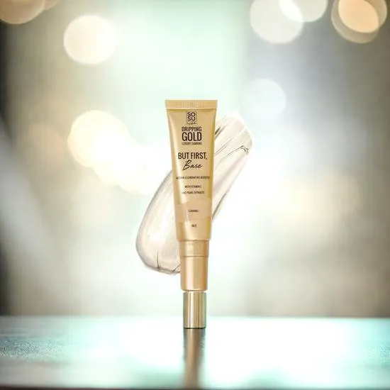 SOSU by SJ Dripping Gold But First, Base HD Skin Illuminating Booster Caramel