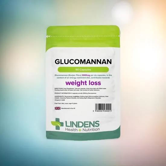Lindens Glucomannan Konjac Fibre 500mg Capsules 90 Capsules