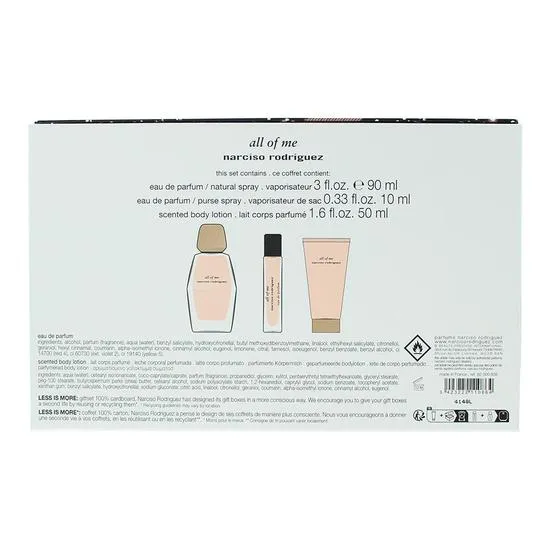 Narciso Rodriguez All Of Me Eau De Parfum 90ml, 10ml + Body Lotion 50ml Gift Set 90ml