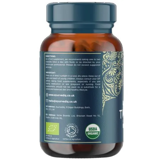 Ayurvediq Wellness Organic Turmeric, Ginger & Black Pepper Extract Capsules 120 Capsules