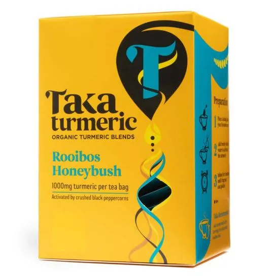 Taka Turmeric Organic Rooibos Honeybush Turmeric Tea Bags 60