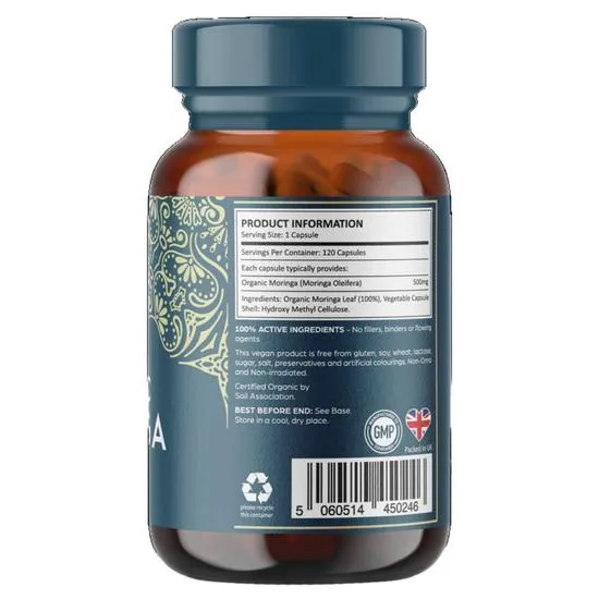 Ayurvediq Wellness Organic Moringa Capsules 120 Capsules