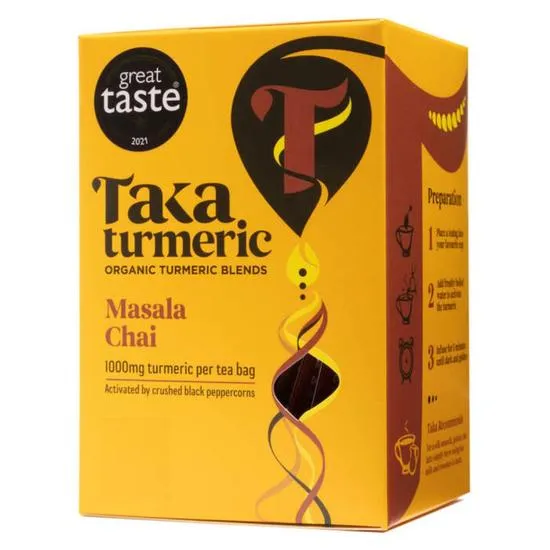 Taka Turmeric Organic Masala Chai Turmeric Tea Bags 60
