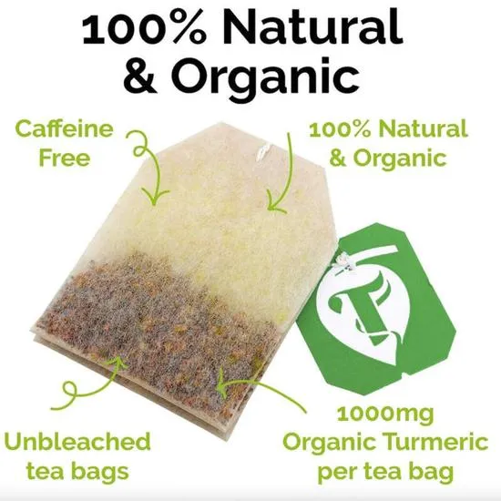 Taka Turmeric Organic Chamomile Rosehip Turmeric Tea Bags 60 Tea Bags