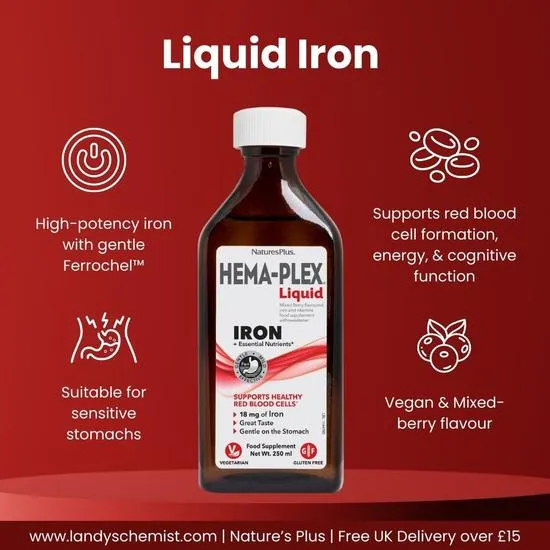 Nature's Plus HEMA-PLEX Liquid Iron 250ml