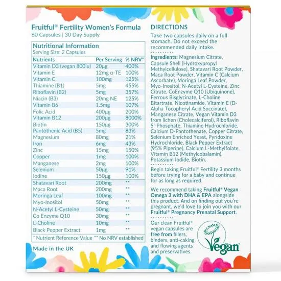 Fruitful Fertility Womens Formula Capsules 60 Capsules