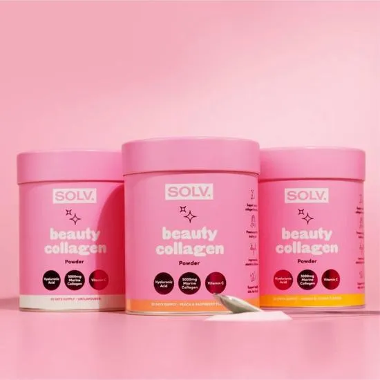 SOLV Collagen Peach & Raspberry Powder 188g