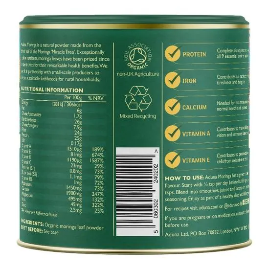 Aduna Moringa Superleaf Powder 100g