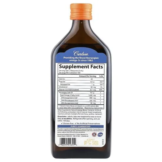 Carlson Labs The Very Finest Fish Oil Natural Orange 200ml