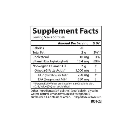 Carlson Labs Smart Omega-3 1000mg Natural Lemon Softgels 90 + 30