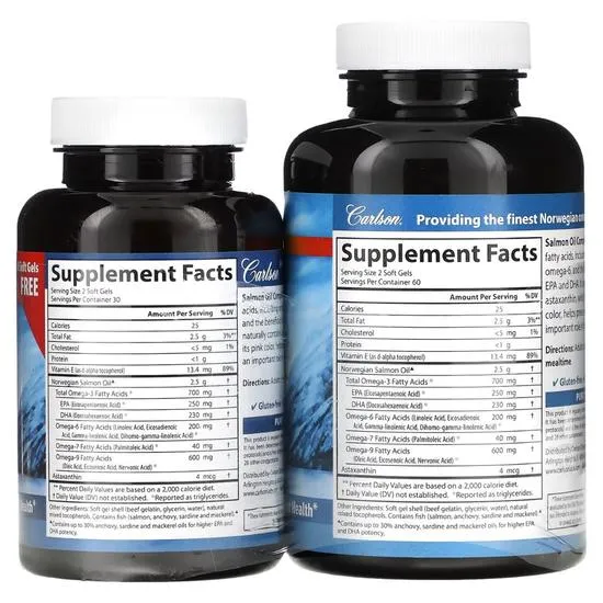 Carlson Labs Norwegian Salmon Oil Complete Softgels+60 120 Softgels