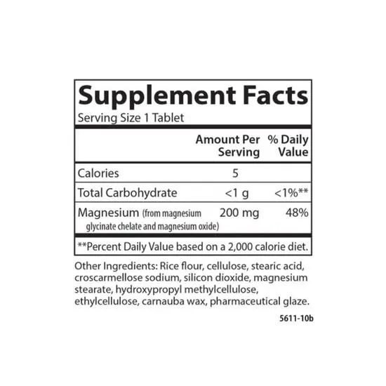 Carlson Labs Chelated Magnesium 200mg Tablets 180 Tablets